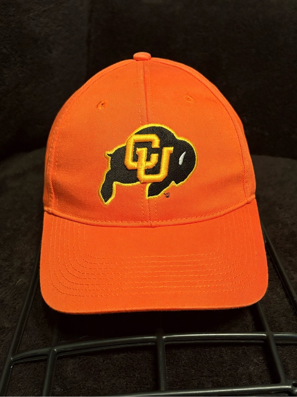 Colorado Buffaloes x Champion vintage Y2K orange buckle strap back hat EUC